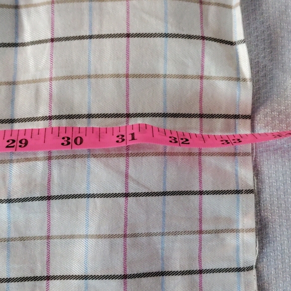 Linc's Men's Short Sleeve Shirt Size L Plaid White with Stripes - Picture 6 of 11